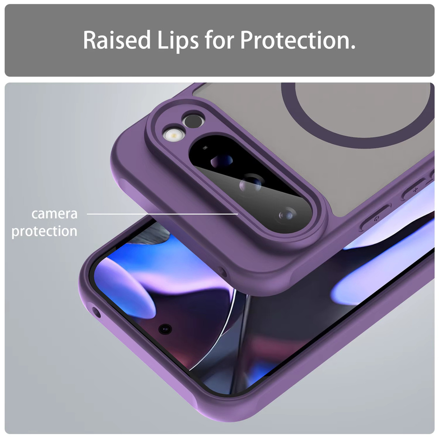DecoPhone Magnetische Silikon-Hartschalenhülle für Google Pixel 9 Pro XL in Grün und Lila - Bild 3