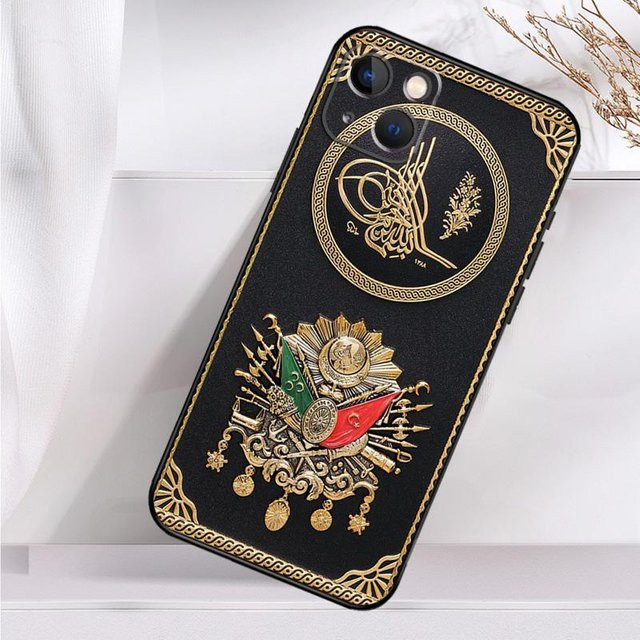 Stoßfeste iPhone Hülle mit Osmanisches Reich Wappen in Schwarz für verschiedene iPhone Modelle - Bild 1