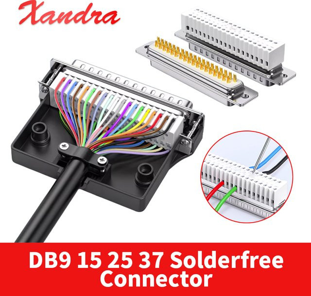 DIVEDEER Industrielle Lötfreie Steckverbinder Serie RS232 Serieller Anschluss Terminal Adapter DB9 DB15 DB25 DB37 Männlich Weiblich - Bild 1