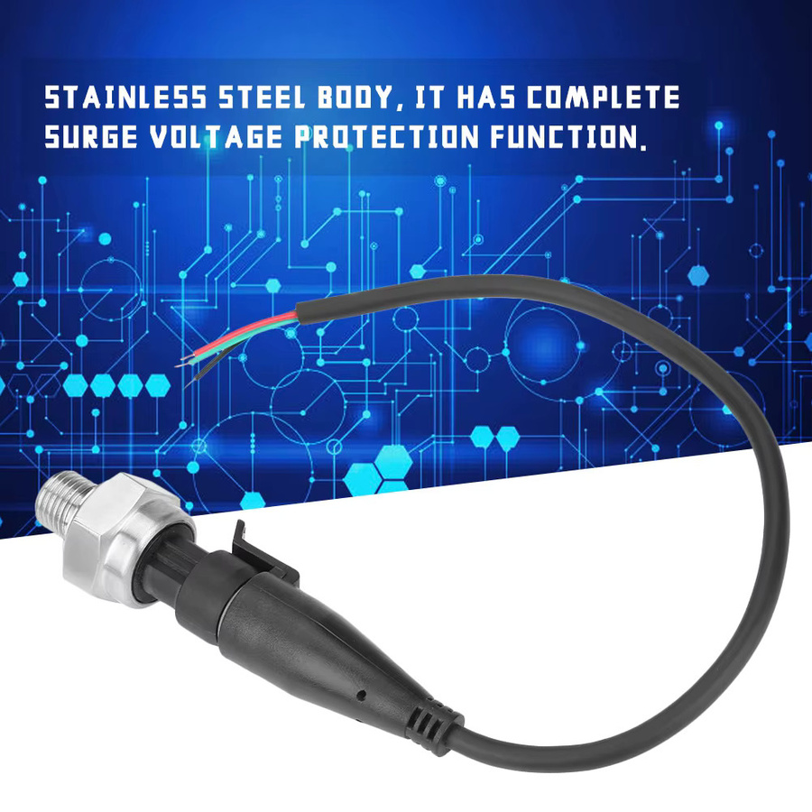 Aramox Manometerwandler Drucksensor G1/4" in Silber für Wasser, Gas und Öl mit 5V Eingang und 0,5-4,5V / 0-5V Ausgang - Bild 2