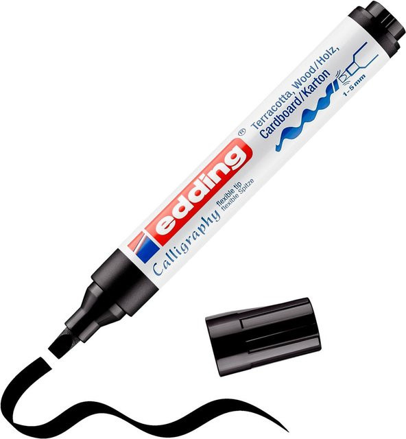 edding Calligraphy Marker Brush in Schwarz - Bild 1