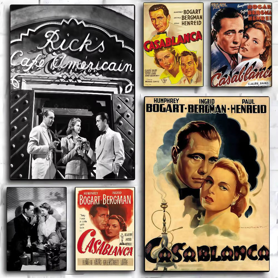 Moetch Casablanca Classics Vintage Poster Wandkunst aus weißem Kraftpapier, B/H: 15 x 15 cm - Bild 2
