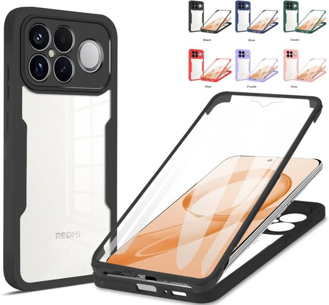 Transparente Silikon-Schutzhülle für Xiaomi Redmi K90 Pro Max und POCO F8 Ultra mit 360-Grad-Körperschutz und stoßfester Abdeckung - Bild 1
