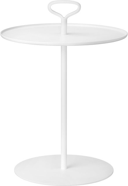 Blomus Beistelltisch PORTER Outdoor aus pulverbeschichtetem Aluminium in Weiß, B/T/H: 42 x 58 x 42 cm - Bild 1