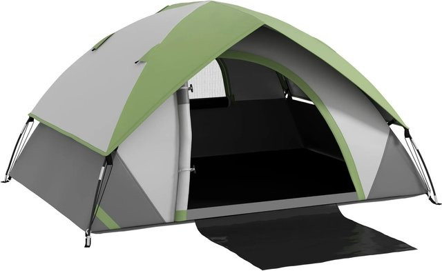 Outsunny Campingzelt aus Polyester und Kunststoff, B: 150 cm, H: 110 cm, Volumen: 210 l - Bild 1