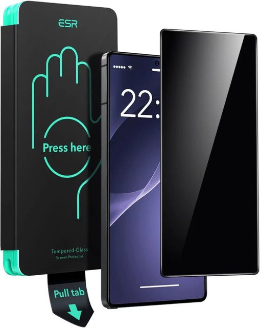 ESR Privacy Displayschutzfolie aus gehärtetem Glas für Samsung Galaxy S25 Ultra S938, transparent, Vollverklebung - Bild 1