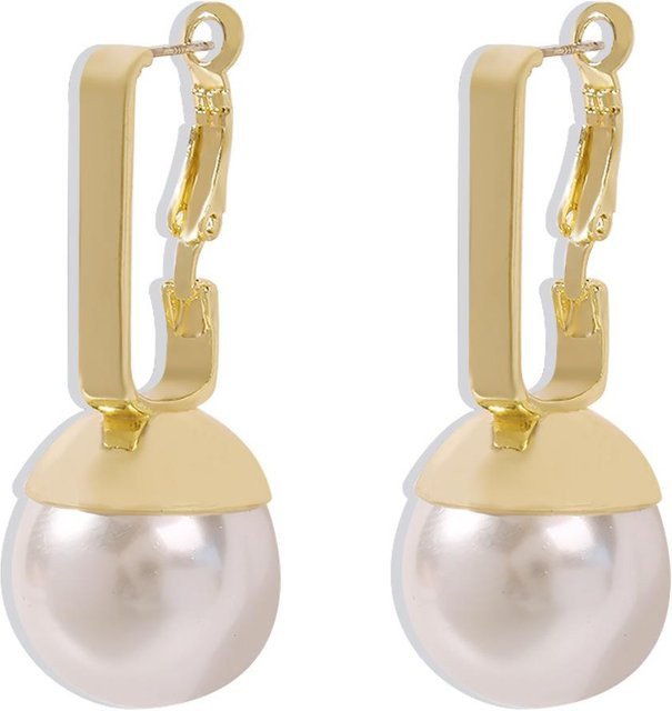 KMVEXO Perlenohrringe, Messing, Gold, Damen - Bild 1