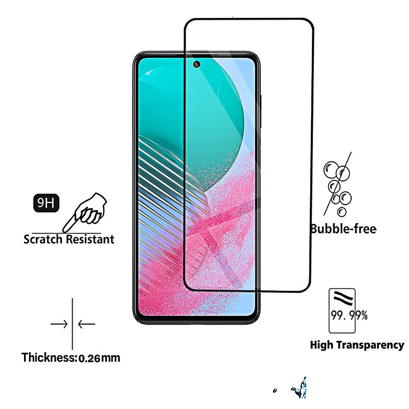 4er-Pack gehärtetes Schutzglas für Samsung Galaxy M54 5G, M34, M14, M04, M13 4G, M23, M33, M53 5G, transparent - Bild 3