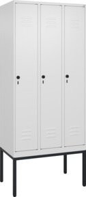 C+P Spind Classic PLUS Garderobenschrank mit 3 Abteilen, Gestell aus Stahl, H x B x T: 212 x 90 x 50 cm - Bild 1
