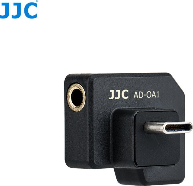 JJC USB-C auf 3,5-mm-Mikrofonadapter für DJI Osmo Action 1, Audio-Adapter in Schwarz - Bild 1