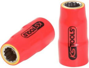 KS Tools Isolierte Stecknuss 3/8 Zoll 11mm in Rot aus Chrom-Vanadium - Bild 1