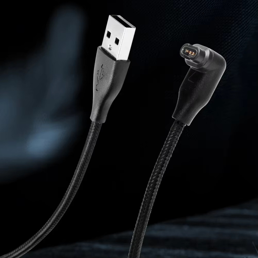 USB-Ladekabel für Garmin Smartwatches Fenix, Vivoactive, Forerunner und Instinct in Schwarz, Länge: 1 m - Bild 3