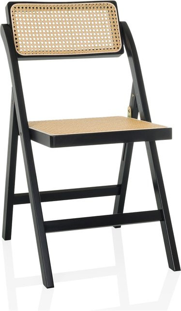 hjh LIVING Klappstuhl TUDELA BAMBOO aus Bambus mit Wiener Rattangeflecht - Bild 1