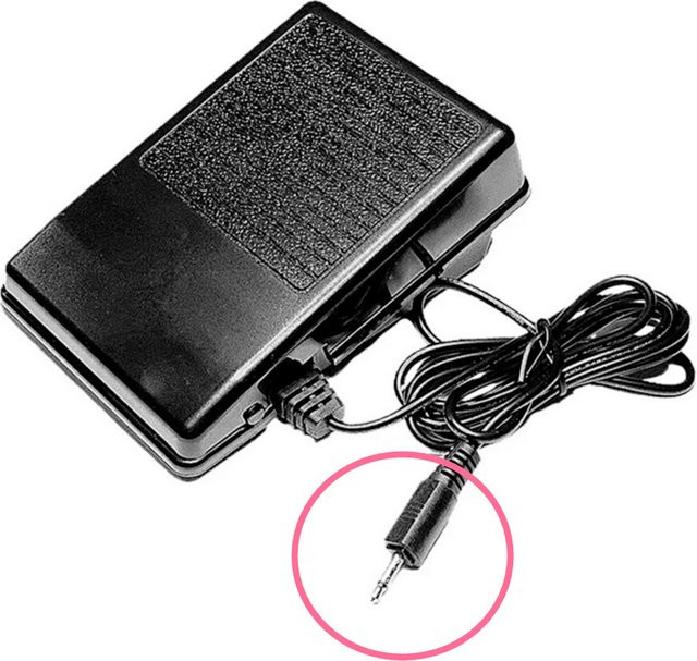 Singer Pedalcontroller C-8000 mit geradem Stecker in Schwarz für Haushaltsnähmaschinen HD6805C, C7205, C7255 und CE677 - Bild 1