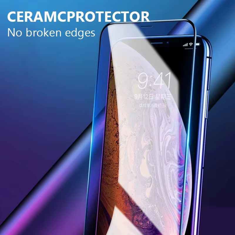 5er Pack High-Definition 9D Keramik Membran Schutzfolie für iPhone 17 Pro 16 Pro Max 15 14 13 12 11 Air, Transparent, Volle Abdeckung - Bild 3