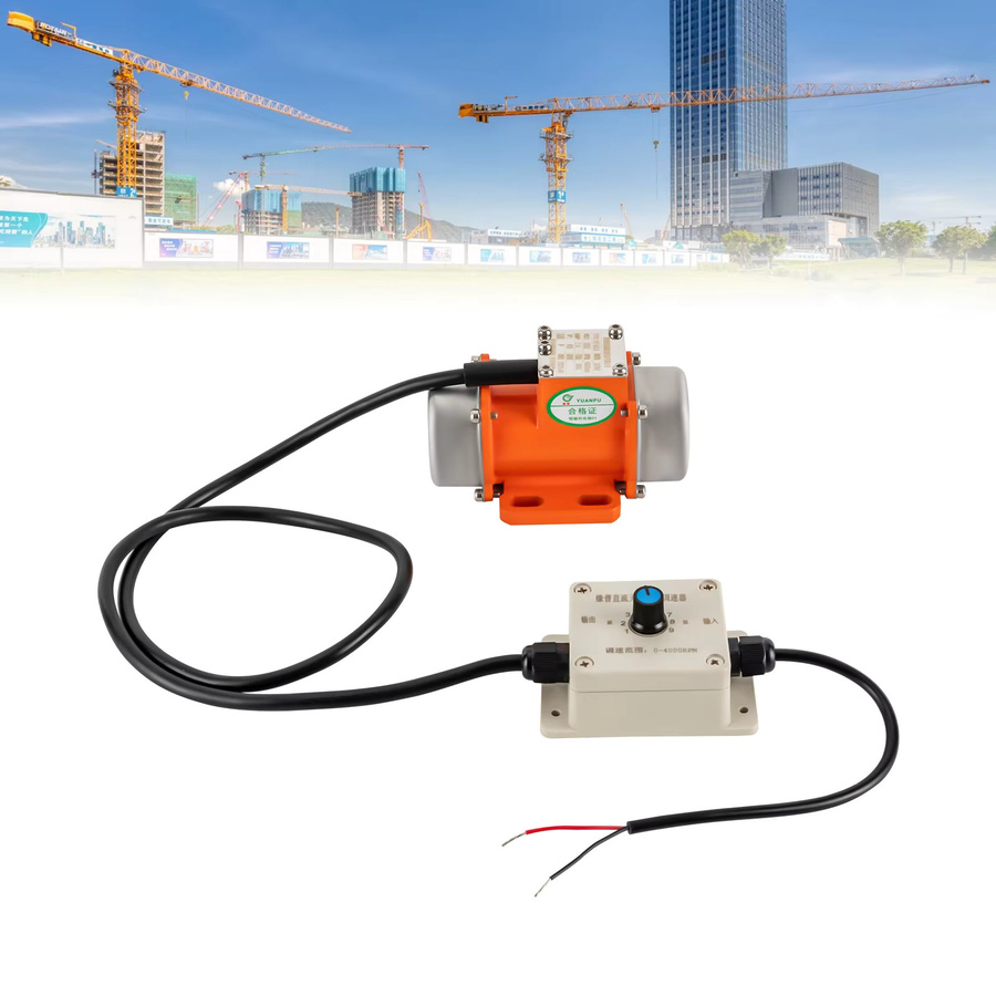 Bymaocar Elektrischer Vibrationsmotor 30W DC12/24V Bürstenloser Betonrüttler mit einstellbarer Geschwindigkeit in Orange - Bild 2