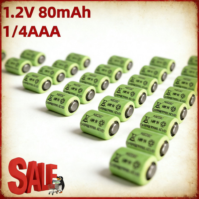 WHITECRANE NiMH Akku 1/4AAA 1,2V 80mAh wiederaufladbar in Grün - Bild 1