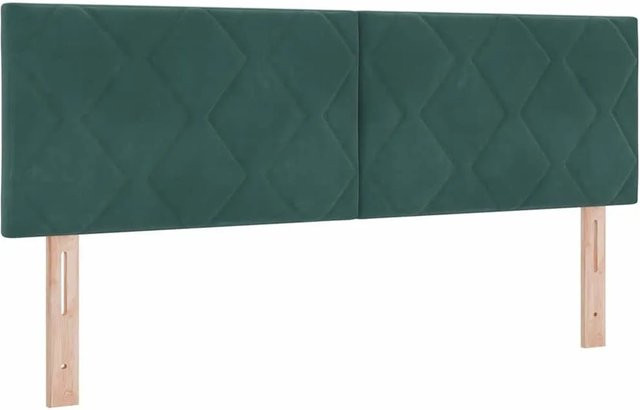 vidaXL LED Kopfteil aus Kunstleder in Dunkelgrün mit integrierter Beleuchtung, Breite: 160 cm - Bild 1