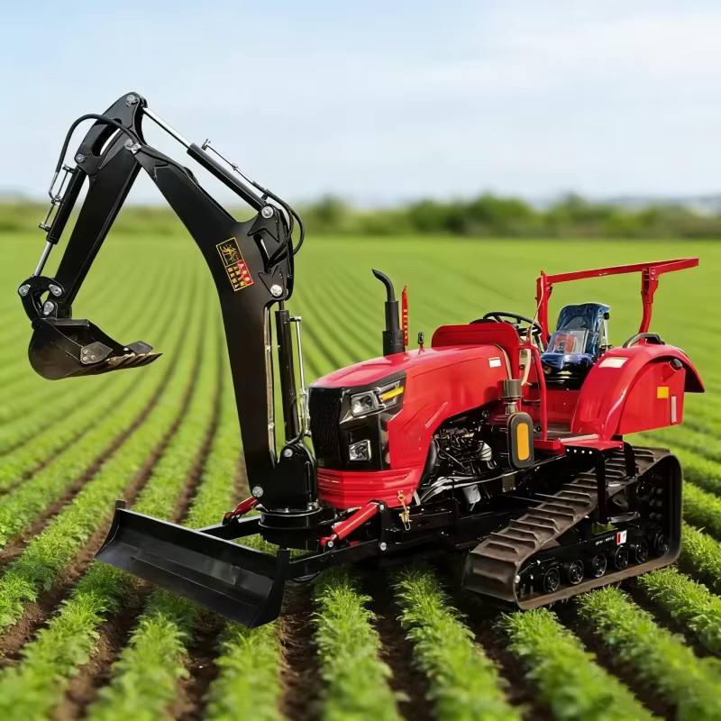Raupentraktor in Rot mit 35 PS als Mini-Schienenfarm und vielseitige Landmaschine für Obstgärten und Ackerland - Bild 2