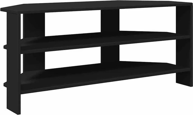 vidaXL Eck-TV-Schrank in Schwarz, moderner Holzwerkstoff, B/T/H: 102 x 40,5 x 45 cm - Bild 1