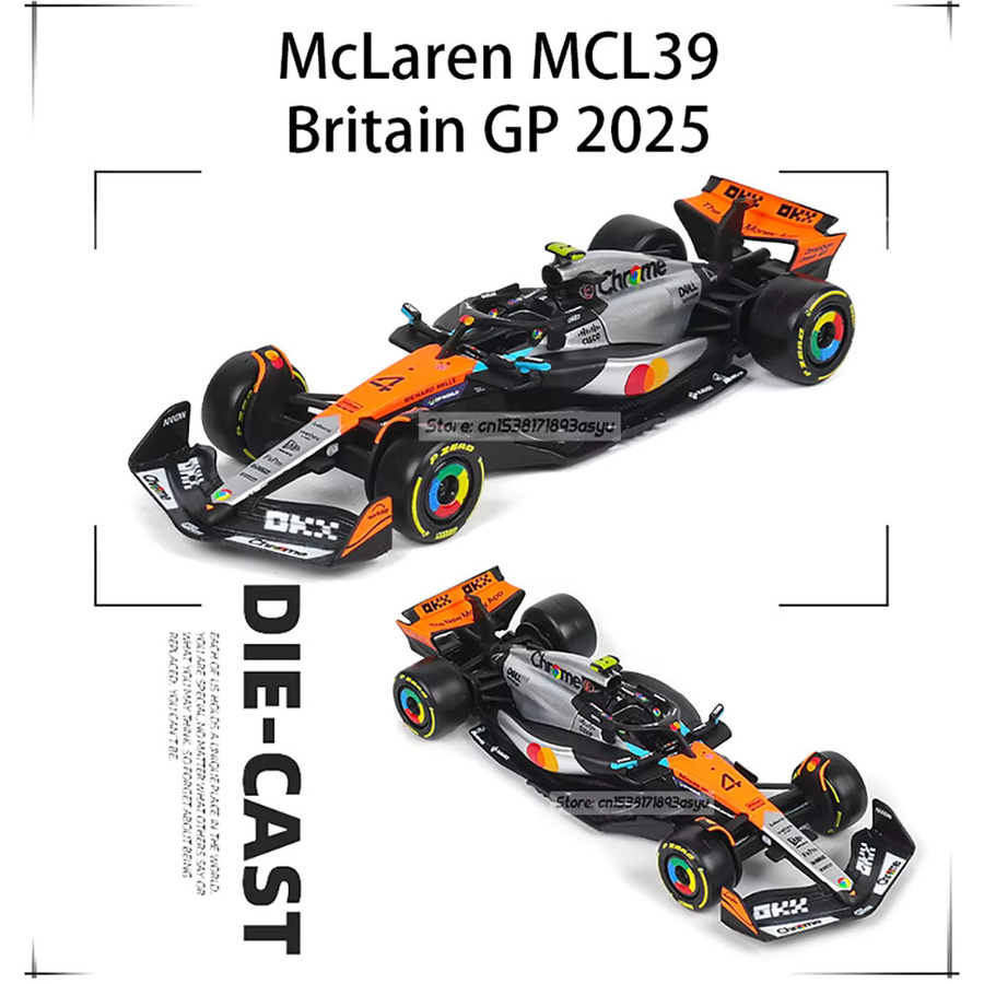Bburago McLaren F1 2025 UK Station MCL39, Modellauto, 1:43, aus Metall, ab 3 Jahren - Bild 3