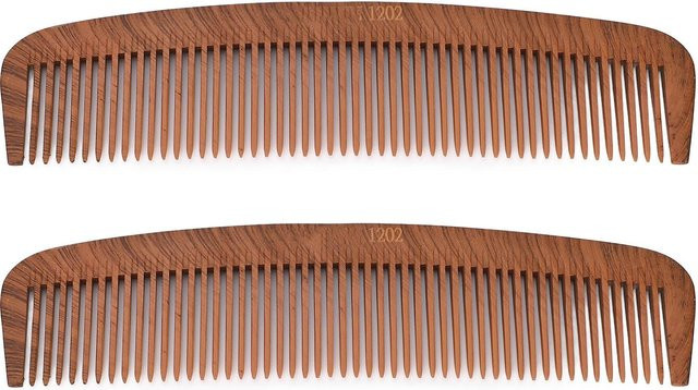 Koogeelife Holzkamm Antistatisch, 2 Stück, Braun, für trockenes Haar - Bild 1