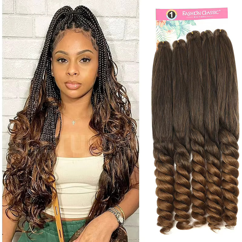 Booming Hair Haarverlängerung, synthetisch, lockig, Ombre, Damen - Bild 2