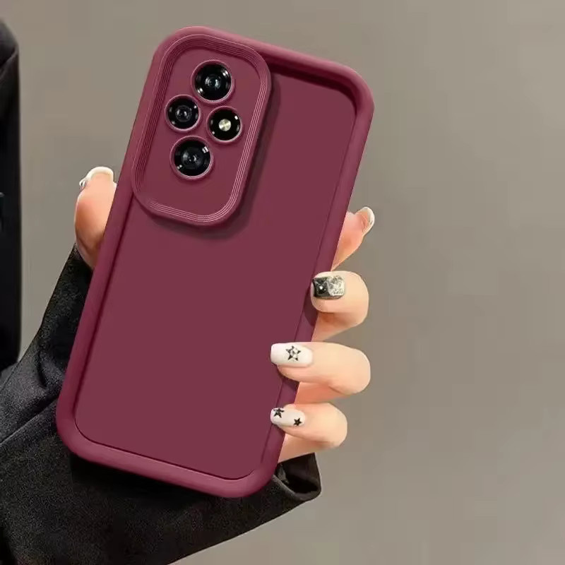 Stoßfeste TPU-Flüssigsilikon-Schutzhülle für Honor 200 Pro, 200 Lite, 200 Smart und X7X 5G in Schwarz mit Kameraschutz - Bild 2