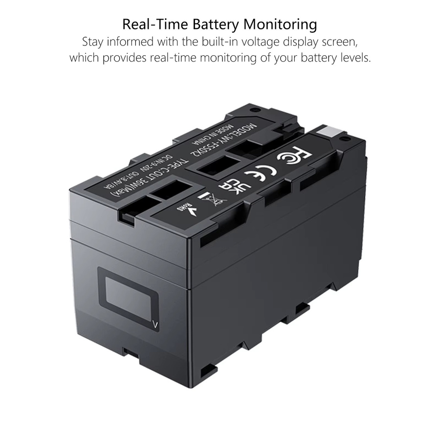 Probty Doppelseitiger NP-F Dummy-Akku-Adapter für Kamera und Monitor, D-Tap zu DC 5,5 x 2,5 mm Kabel, Schwarz, kompatibel mit NP-F550, NP-F750 und NP-F970 - Bild 2