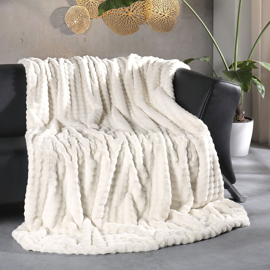 Sympathica Kuscheldecke Fluffy Blanket in Beige, B/T: 150 x 200 cm - Bild 1