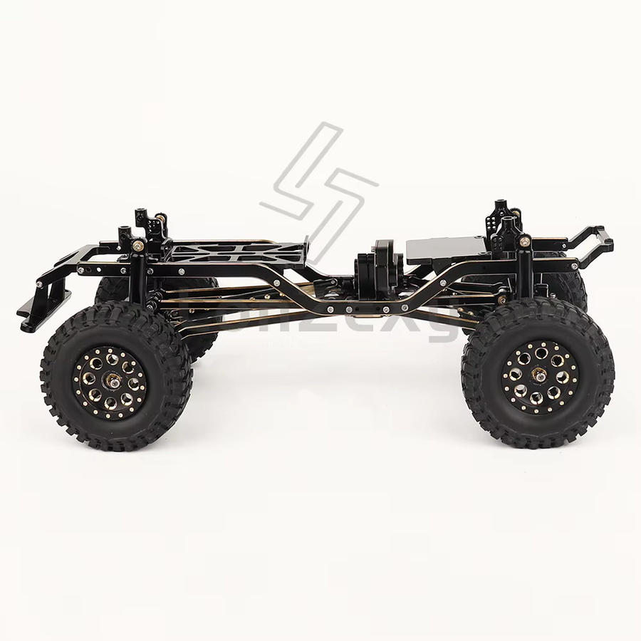 Axial Jeep Gladiator Upgrade, Messing Getriebe Antriebswelle Skid Plate Chassis Gestänge Stoßstangenhalterung, Zubehör - Bild 2