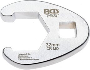 BGS Hahnenfußschlüssel aus Chrom-Molybdän-Stahl mit 1/2 Zoll Innenvierkant-Antrieb und 32 mm Schlüsselweite in Silber - Bild 1
