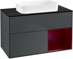 V&B Waschtischunterschrank Finion Wandbeleuchtung in Lackoptik, Breite: 100 cm - Bild 1