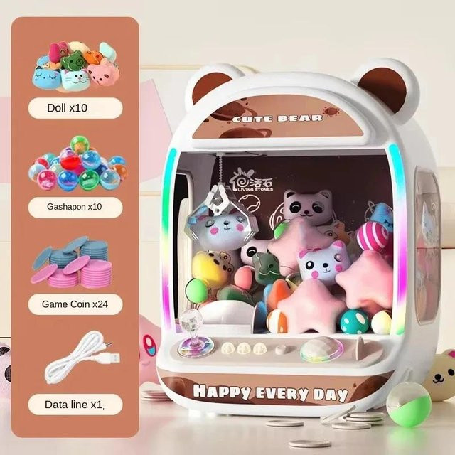 Binchi Automatische Puppenmaschine, Mini Greifarm Spielzeug, weiß - Bild 1