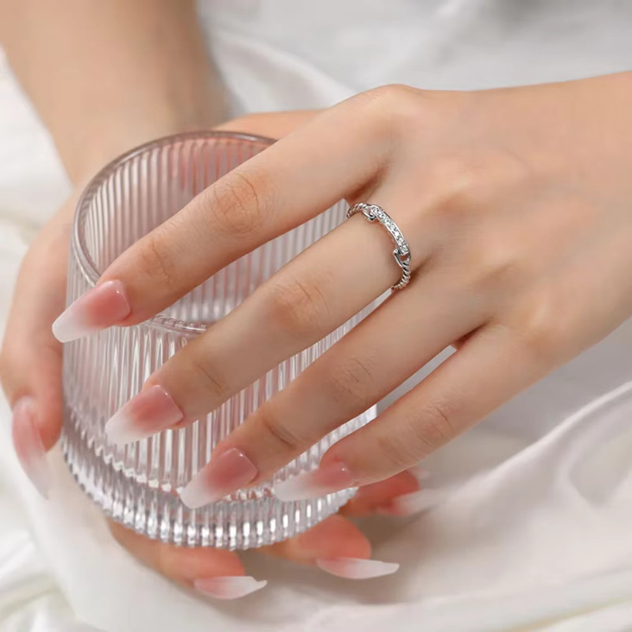 Pretty Beauty Seilring, Moissanit, 925 Silber, Damen - Bild 2