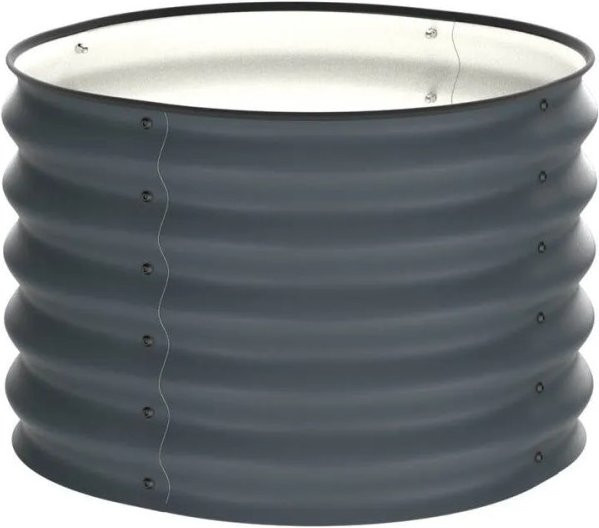 VidaAtHome.de ALVARE Gartenbeet aus Stahl in Graphitgrau und Schwarz, Durchmesser: 61 cm, Höhe: 43 cm - Bild 1