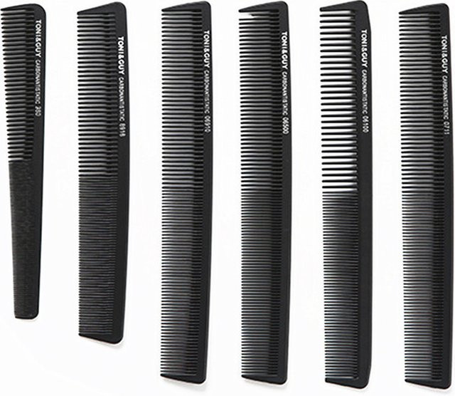 Schwarzer Haarkamm für Herren, ultradünner flacher Friseurkamm - Bild 1