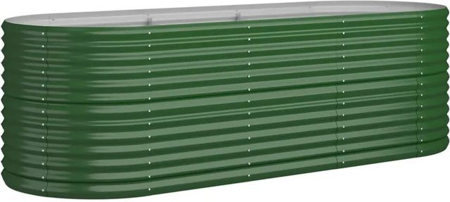 vidaXL Hochbeet aus verzinktem Stahl in Grün, B/T/H: 224 x 80 x 68 cm - Bild 1