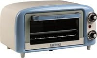 Ariete Mini-Backofen im Vintage-Design in Blau und Weiß mit Timer und Glaselementen - Bild 1