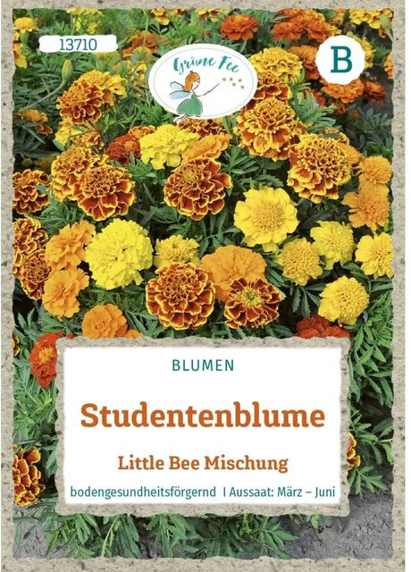 Grüne Fee Studentenblume Little Bee Mischung Saatgut für Beet, Balkon und Schalenbepflanzung - Bild 1