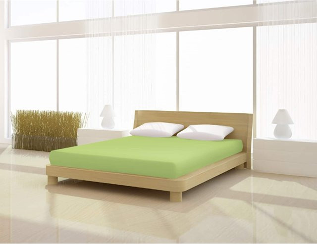 Mr. Sandman Spannbetttuch de luxe aus Elastan in Grün, B/T: 90-100 x 200-220 cm - Bild 1