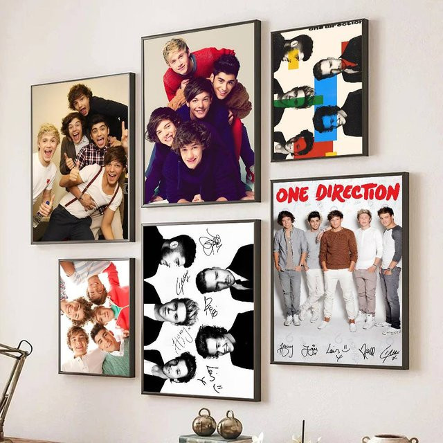 One D-Directions Selbstklebendes Poster aus Papier, Mehrfarbiges Kunstgemälde zur Wanddekoration für dein Zimmer, den Eingang oder das Restaurant - Bild 1