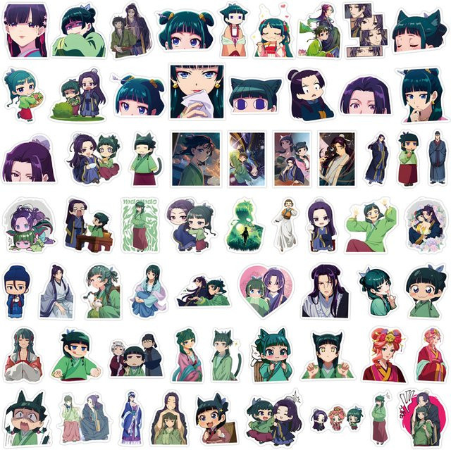 Bandai Maomao Apothecary Diaries Aufkleber, 60-teiliges Set - Bild 1