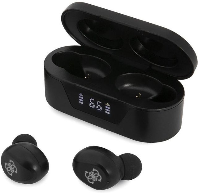 Guess Classic Logo True Wireless Bluetooth In-Ear Kopfhörer, Schwarz - Bild 1
