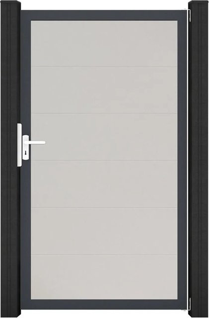GroJa Steckzaun Tor BasicLine Universal-DIN DB in Weiß - Bild 1