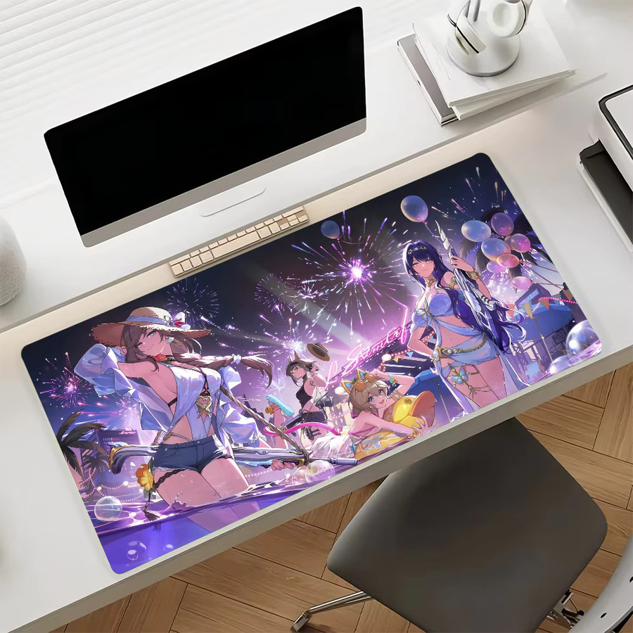 Strinova Mauspad rutschfeste Gamer-Schreibtischunterlage in Multicolour - Bild 6