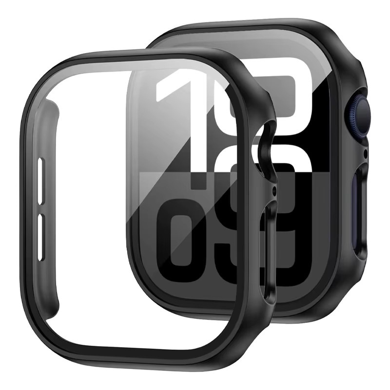 NEY Displayschutzfolie für Apple Watch, harte PC-Stoßstange, gehärtetes Glas, Unisex - Bild 7
