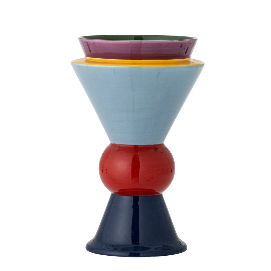 Bloomingville Keramikvase Trilla in Blau, Tischvase rund - Bild 1