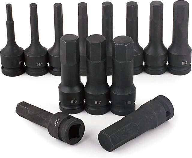 DAZZLEEX Hex-Kopf Bohrer Buchse Adapter für Schlagschrauber und elektrische Bohrer, Schwarz, 12,5 mm - Bild 1