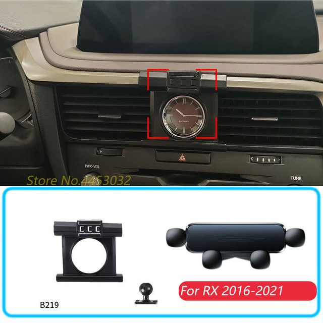 Auto Telefonhalterung für Lexus RX 330 350 300 400 h (2016-2021) Schwerkraft-Halterung für GPS und Mobiltelefone in Schwarz - Bild 1